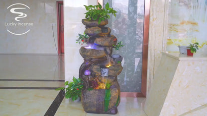 Chinese Style Zen Indoor Waterfall Flowing Water