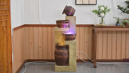 European Style Courtyard Indoor Waterfall