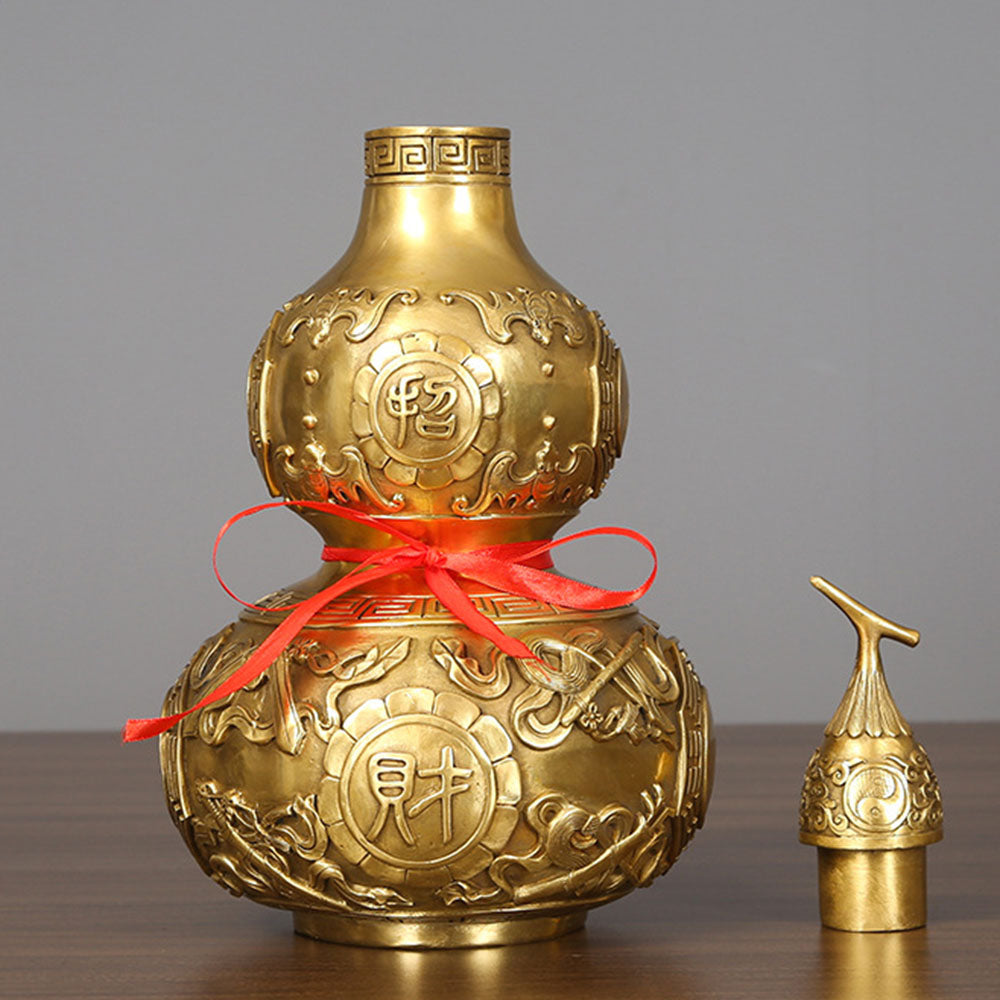 Brass Ba Gua Gourd For Wealth