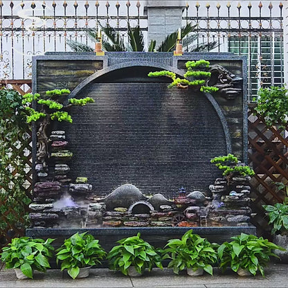 Rockery Water Curtain Wall Flowing Water Indoor/Outdoor Waterfall