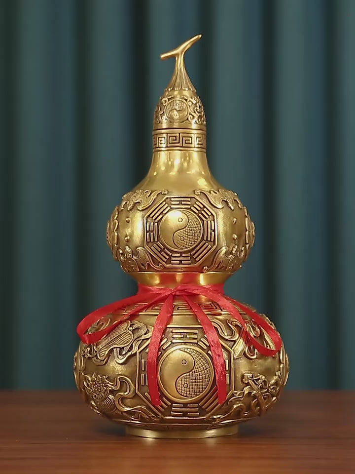 Brass Ba Gua Gourd For Wealth