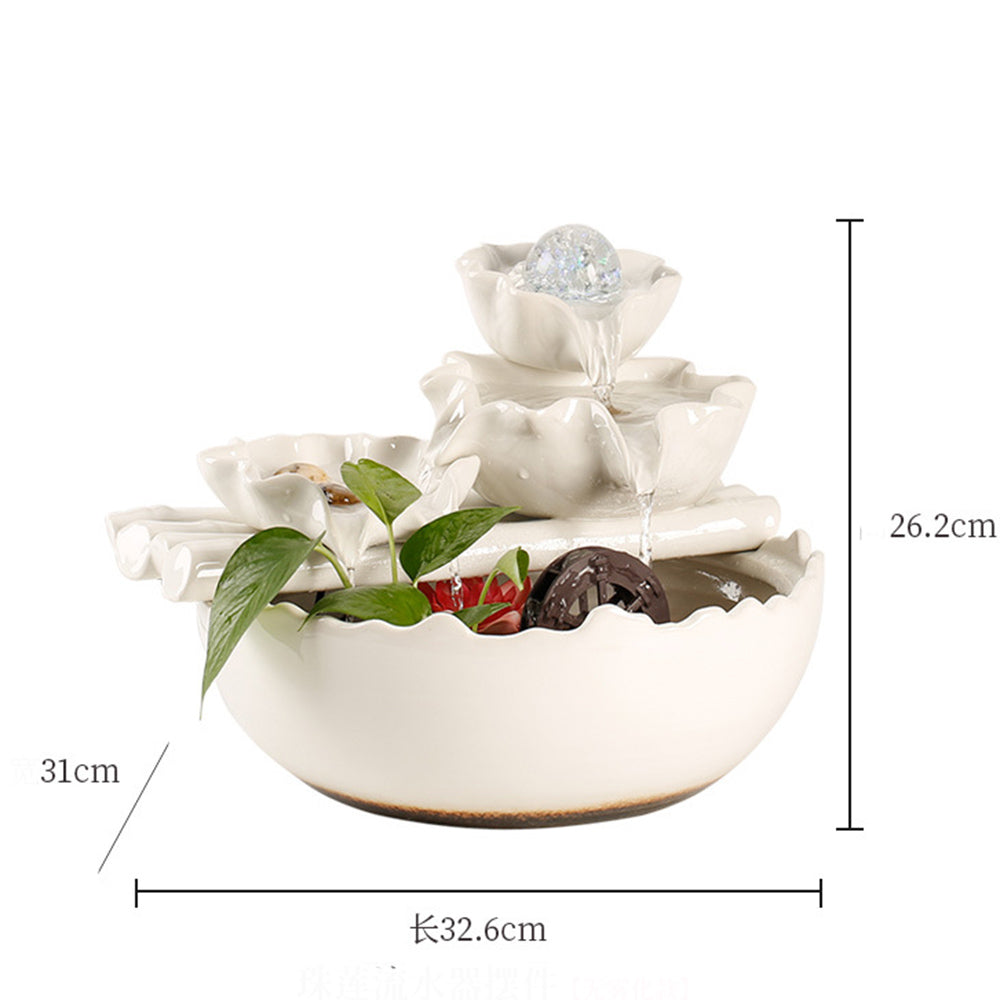 Lotus Bamboo Raft Indoor Water Fountain
