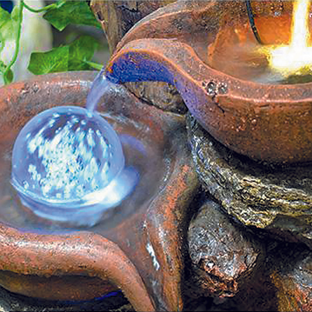 Large Indoor Waterfall With Feng Shui Wheel