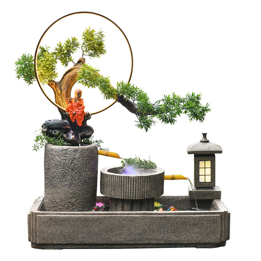 Japanese Style Water Fountain Waterfall Landscape Decoration