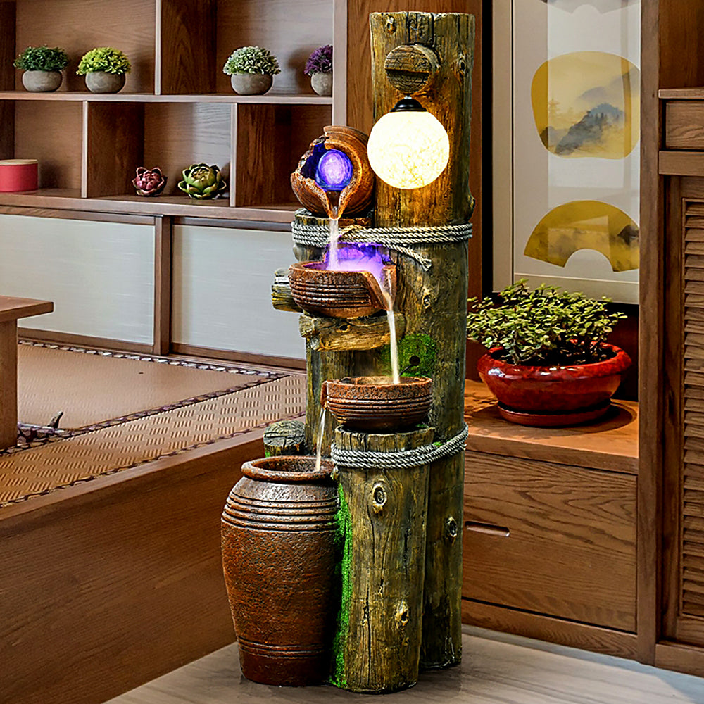 Clay Pot Flowing Water Indoor Waterfall