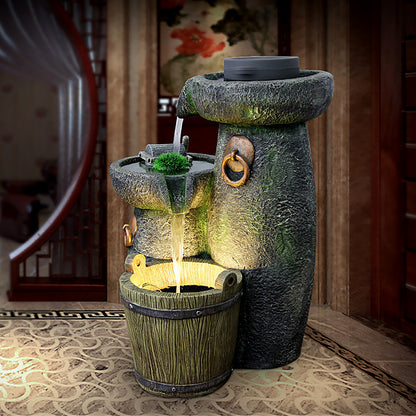 Chinese Style Pastoral Indoor Waterfall
