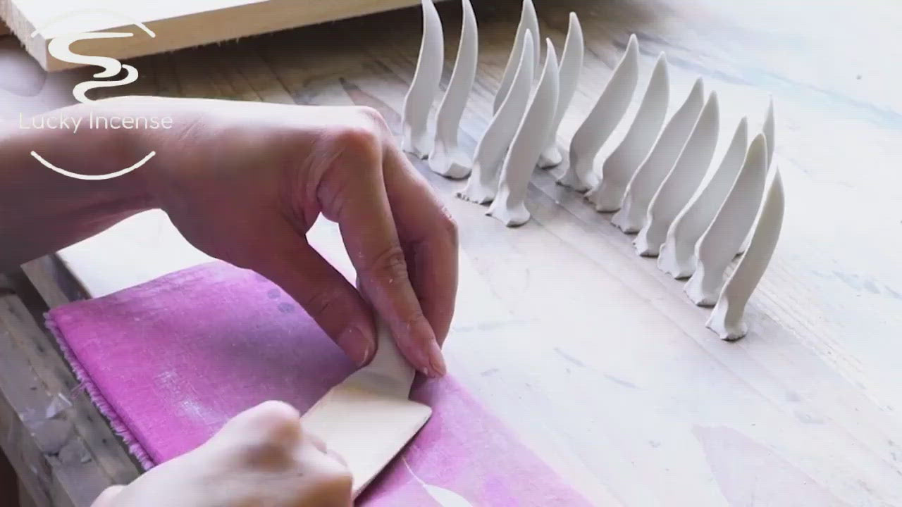 Handmade Ceramic Lotus Stick Incense Holder