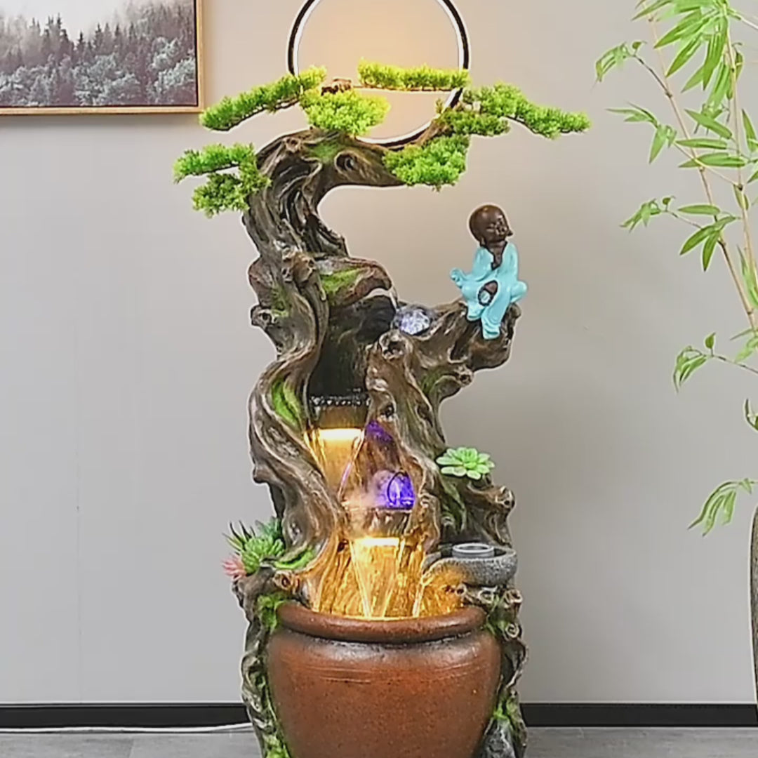 Zen Dead Tree Running Water Meditation Running Water Fountain