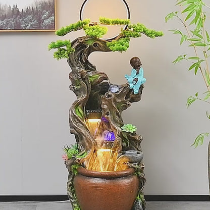 Zen Dead Tree Running Water Meditation Running Water Fountain