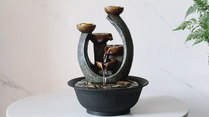 Indoor Mountain Water Fountain With Candles
