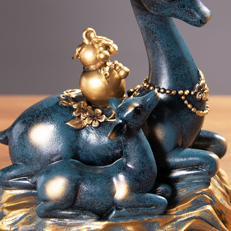 Feng Shui Blue Sika Deer Set