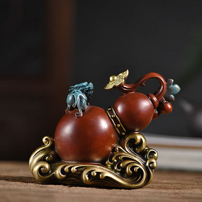 Copper Fu Character Gourd Decoration