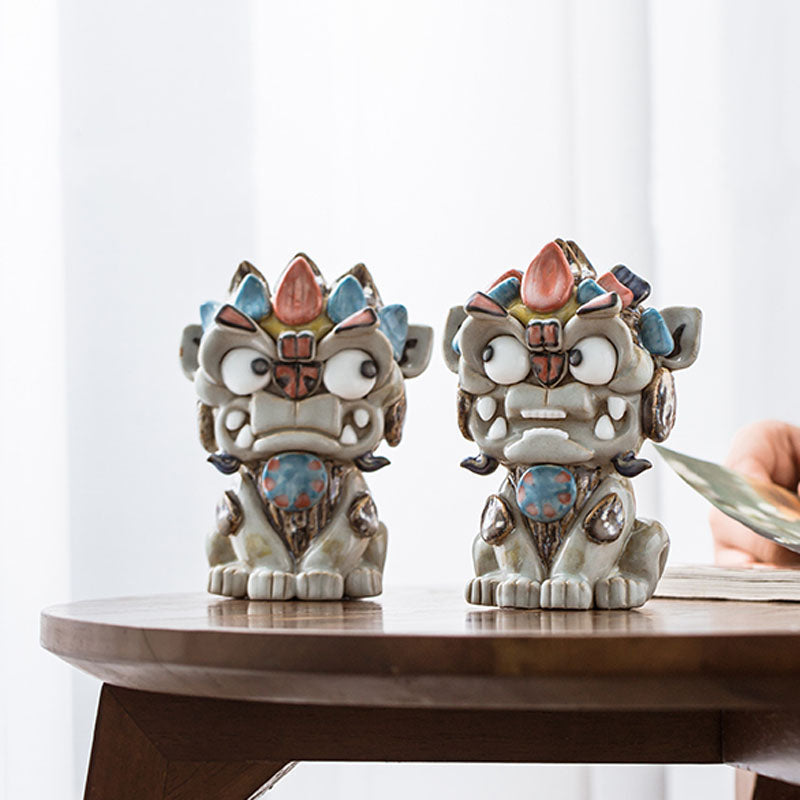 Handmade Cute Ceramic Pi Xiu Set