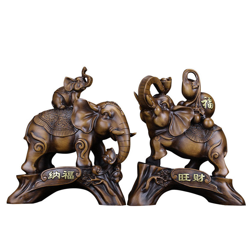 Resin Feng Shui Elephants Set