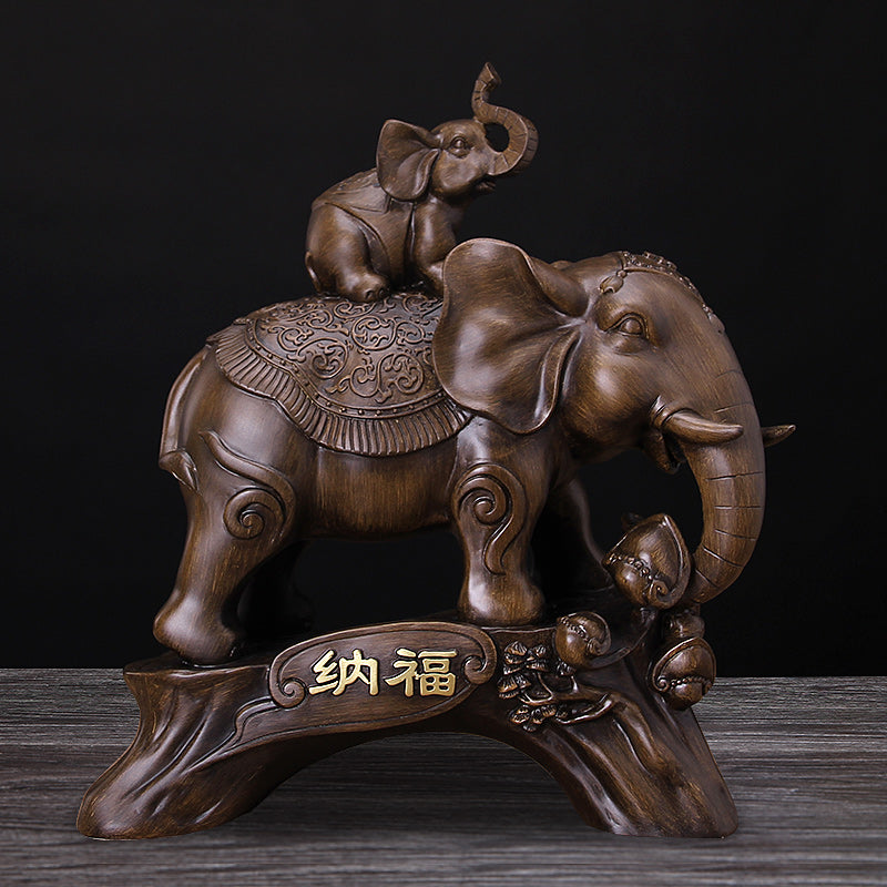 Resin Feng Shui Elephants Set