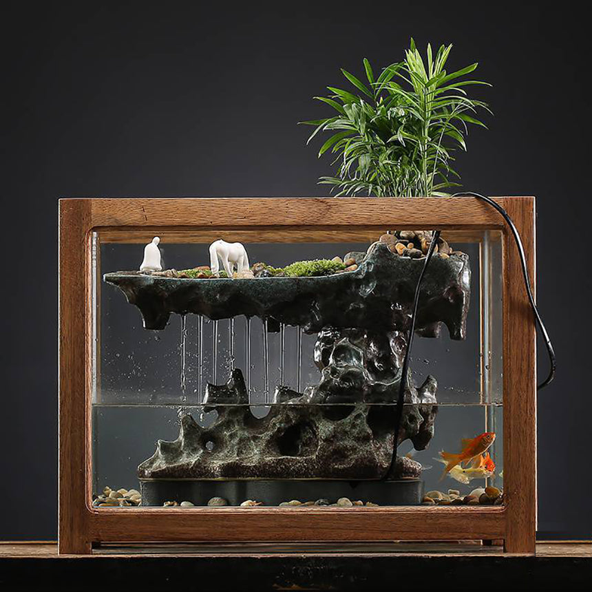 New Chinese Style Landscape Micro Landscape Flowing Water Fish Tank Fountain