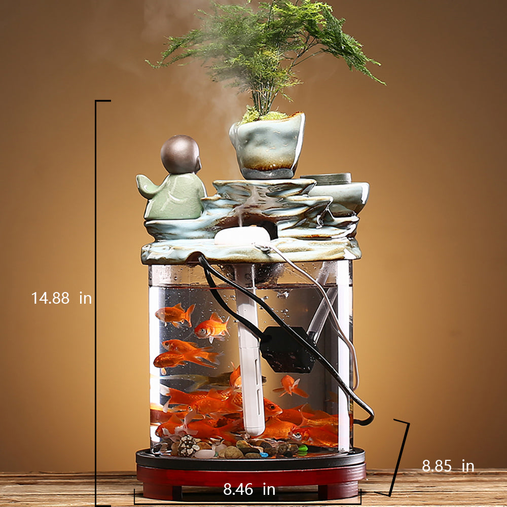 Ceramic Goldfish Tank Living Room Fountain Desktop Flowing Water Ornament