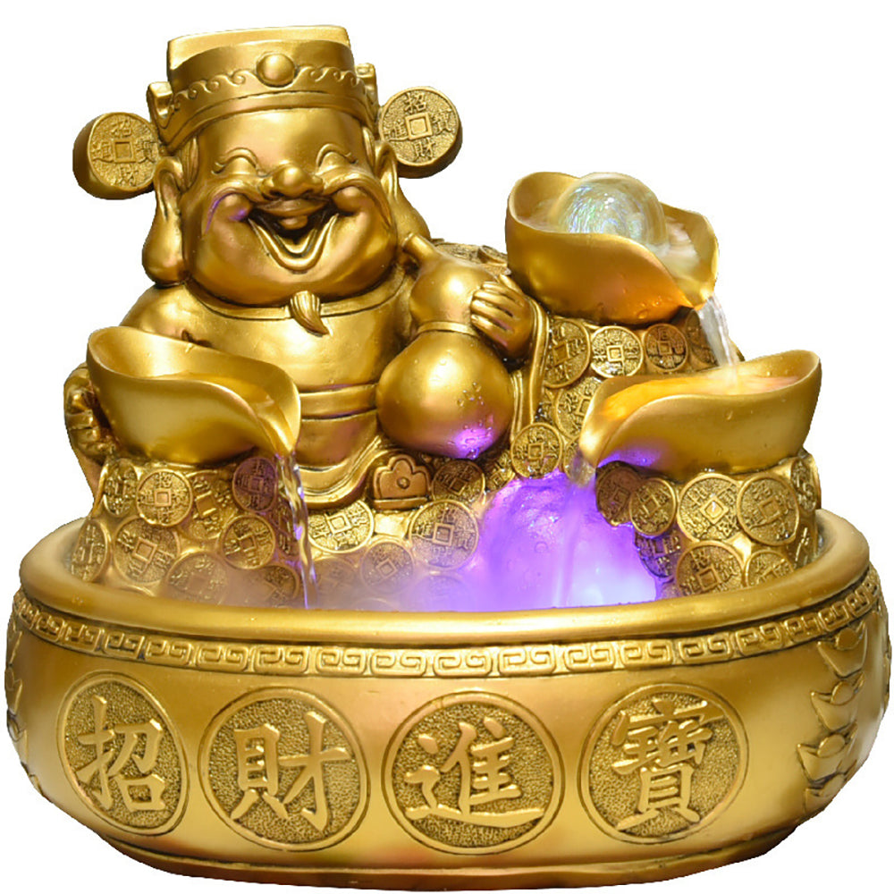 God of Wealth Transfer Ball Flowing Water Fountain