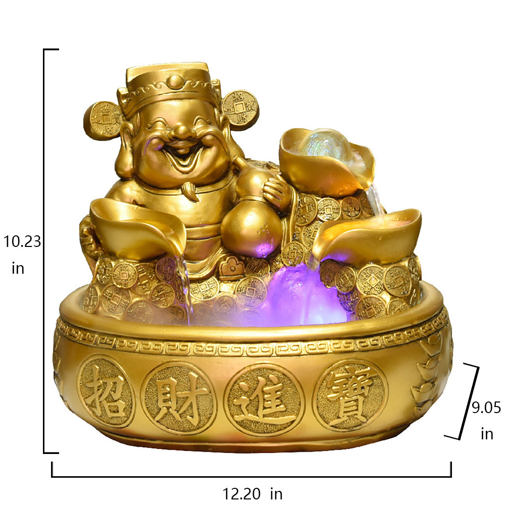 God of Wealth Transfer Ball Flowing Water Fountain