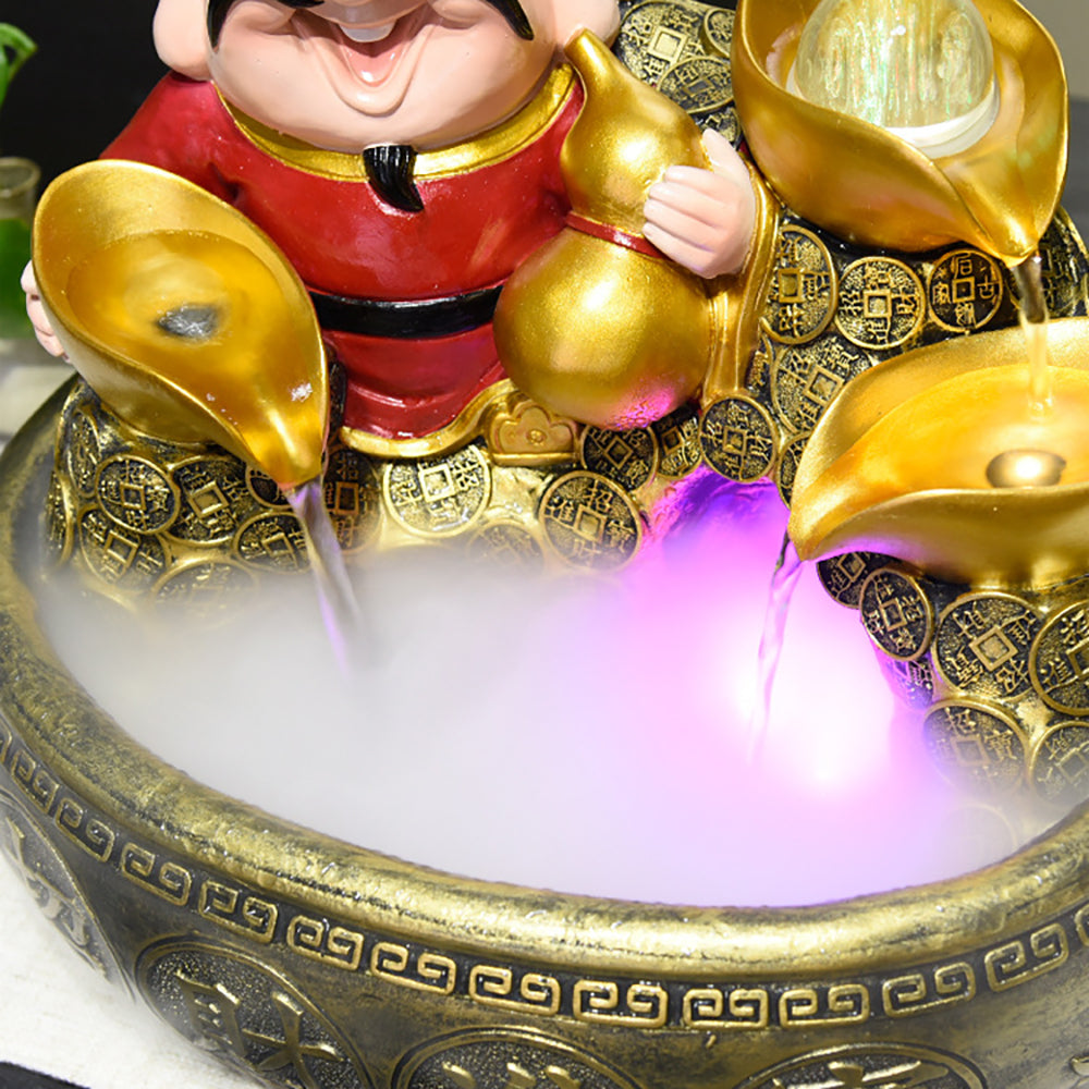 God of Wealth Transfer Ball Flowing Water Fountain