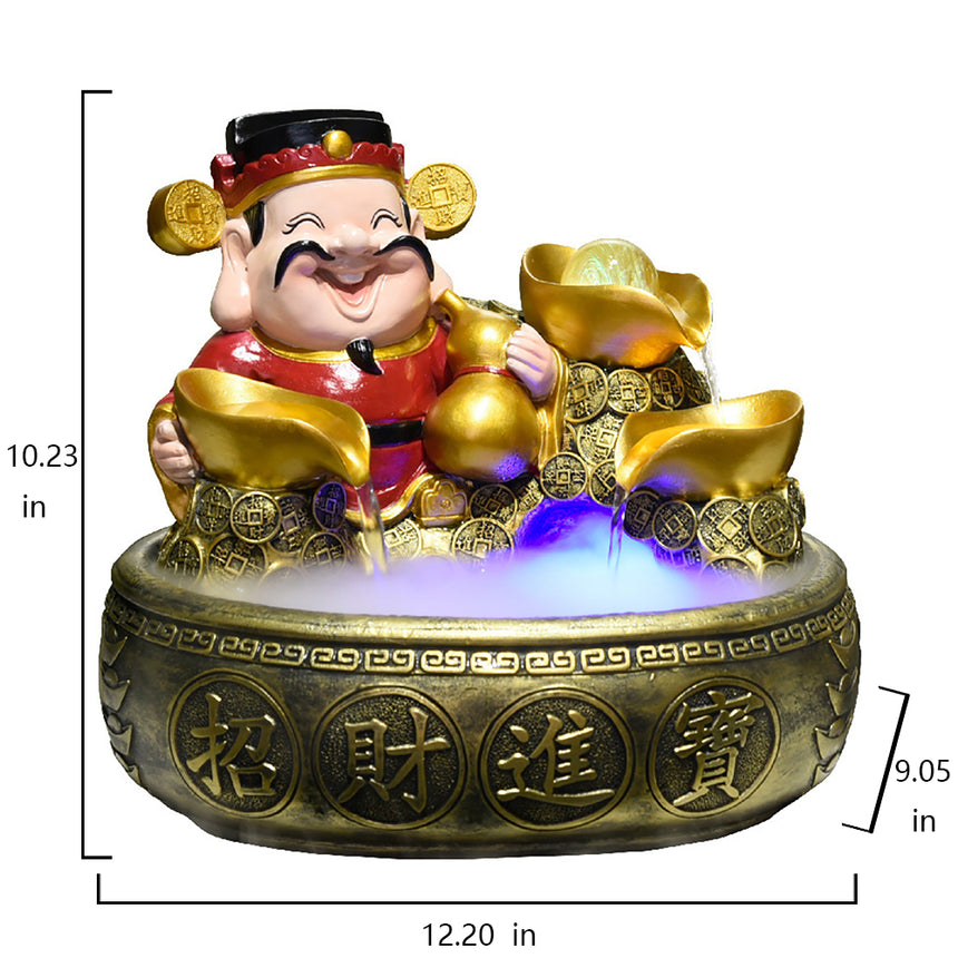 God of Wealth Transfer Ball Flowing Water Fountain