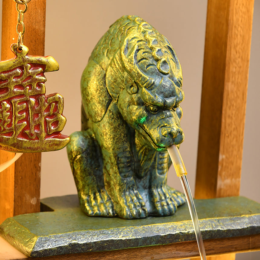 Chinese Style Auspicious Beast Flowing Water Fountain Decoration