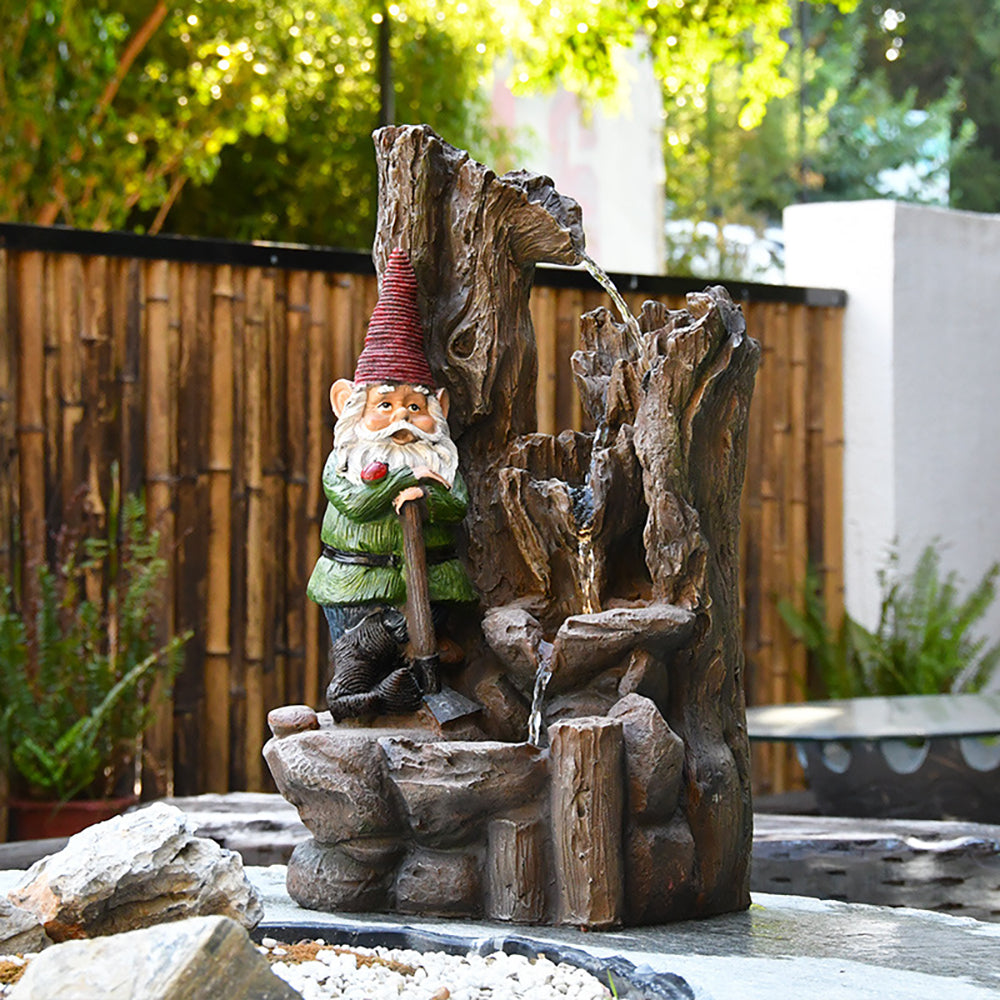 Elf Style Dead Tree Running Water Fountain Decoration