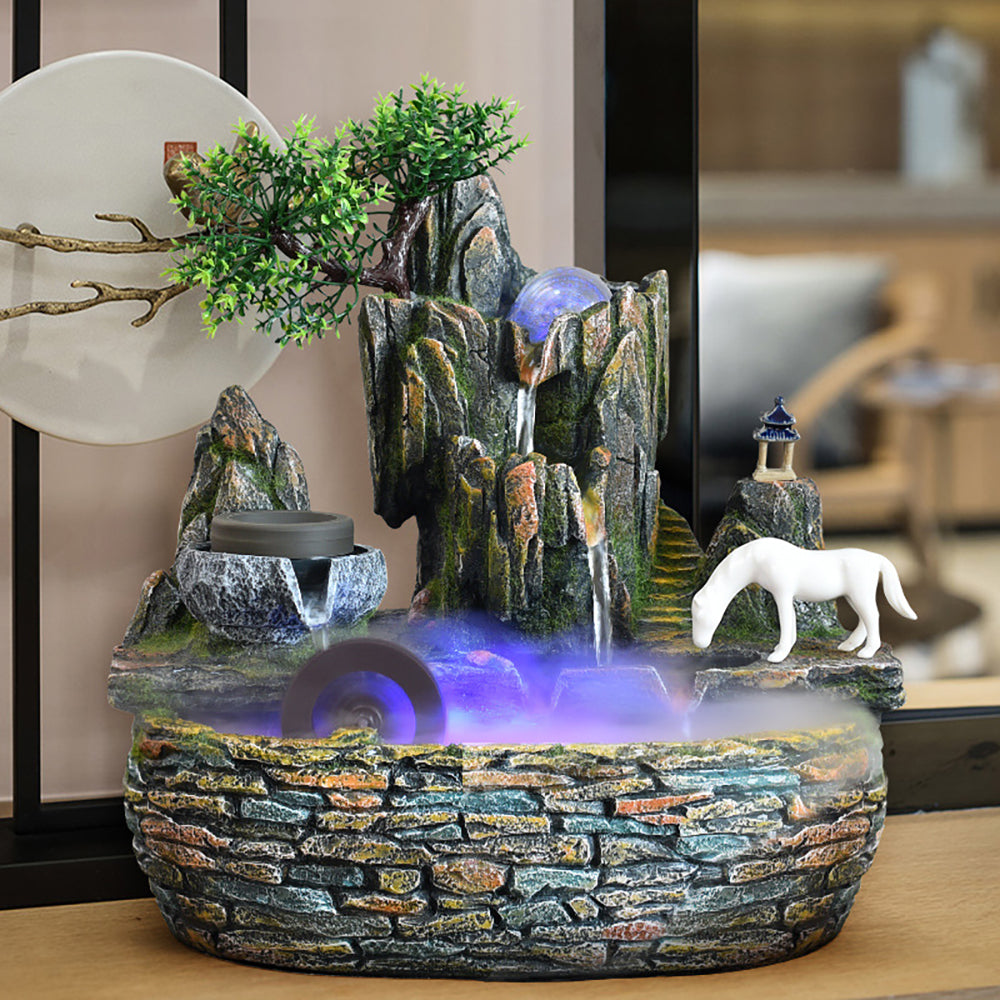 Alpine Landscape Transfer Ball Fish Pond Water Fountain