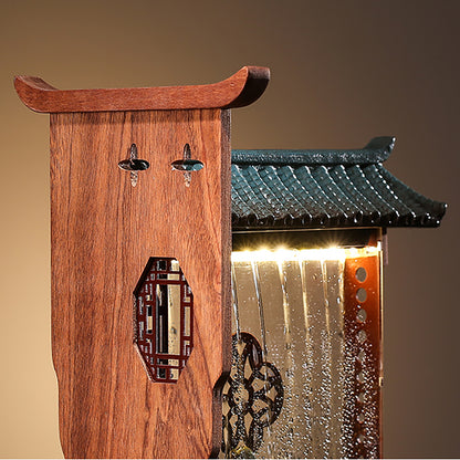 Zen Ceramic Flowing Water Fountain Ornament With Atomization