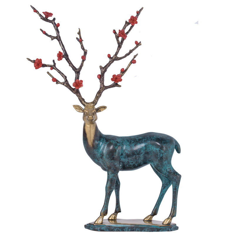 Copper Elk With Plum Blossom