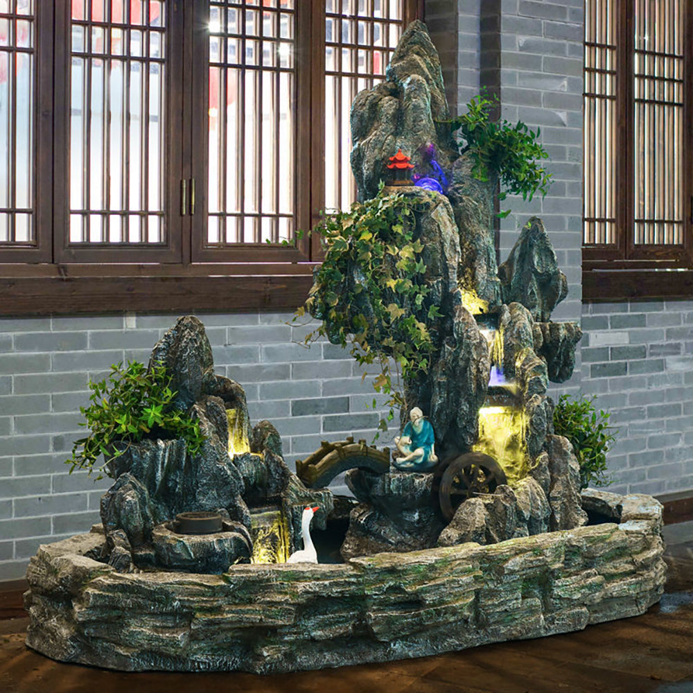 Rockery Large Water Fountain Outdoor Water Landscape Waterfall