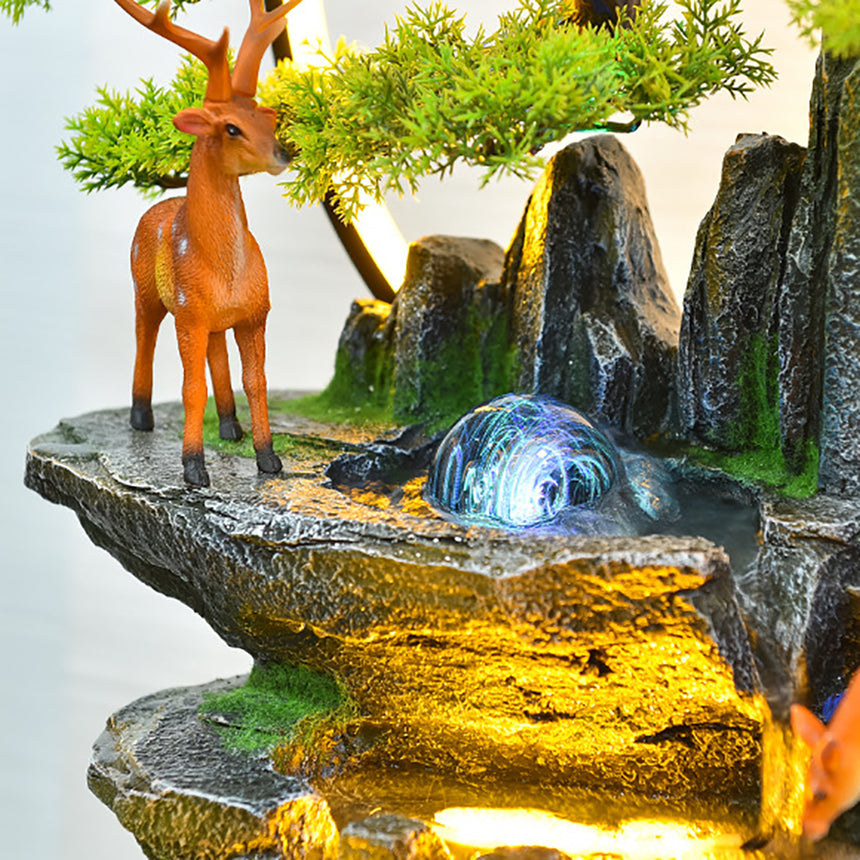 Feng Shui Ball Rockery Lucky Flowing Water Fountain Ornament