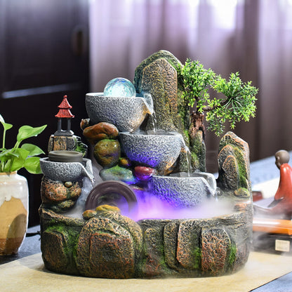 Feng Shui Kugel With Stone Fountain