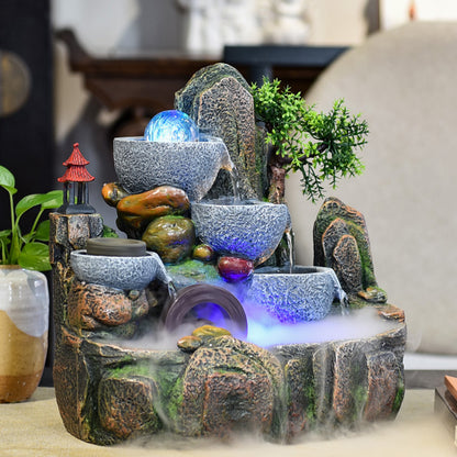 Feng Shui Kugel With Stone Fountain