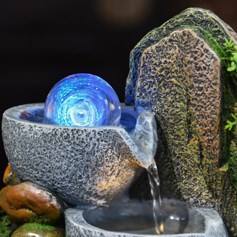 Feng Shui Kugel With Stone Fountain
