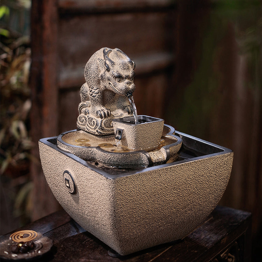 Indoor Gong Fu Animal Water Fountain