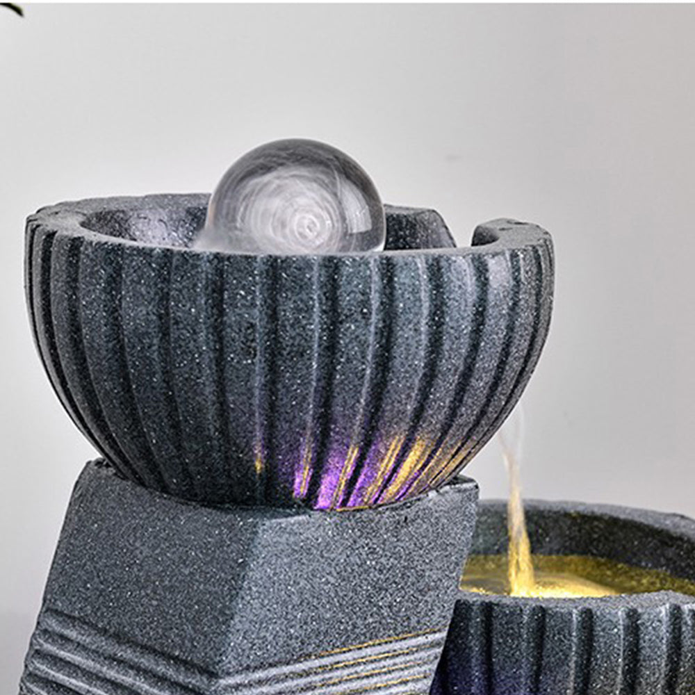 Stone Indoor Waterfall With Fish Tank