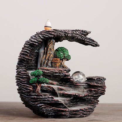 Natural Landscape Waterfall Incense Burner