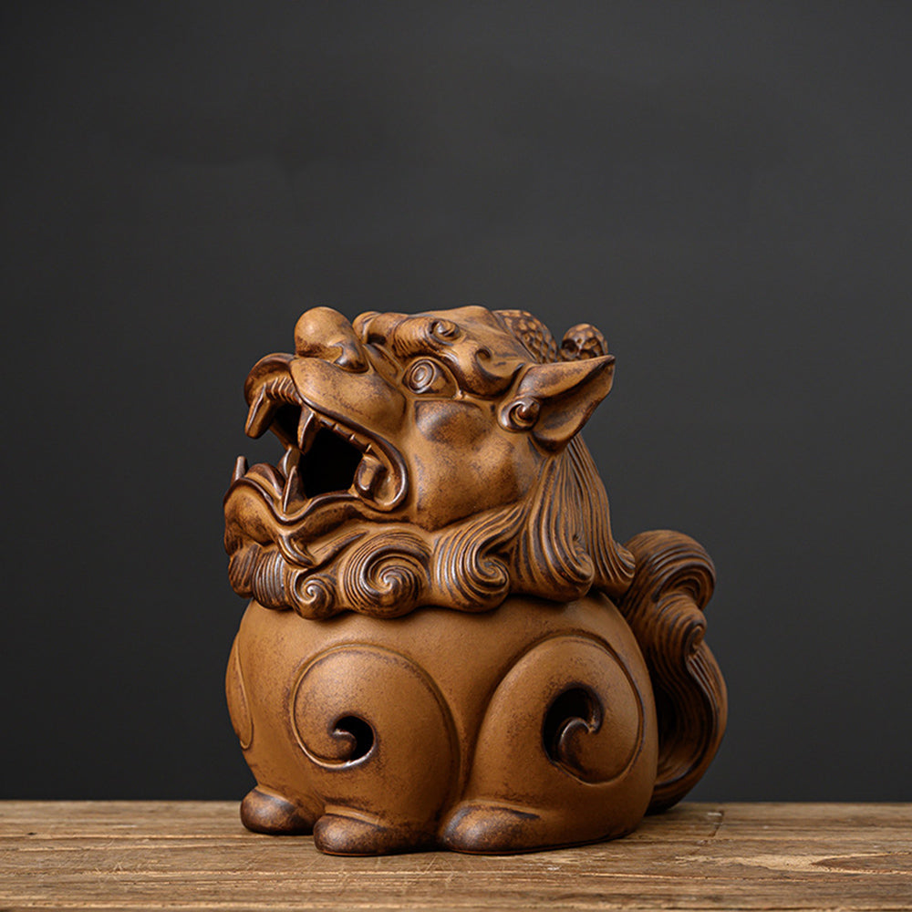 Lion Dragon Spiral Cone Incense Burner