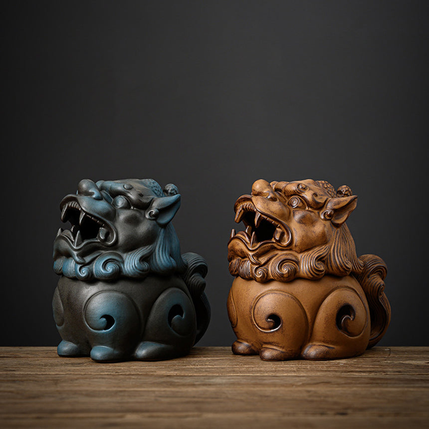 Lion Dragon Spiral Cone Incense Burner