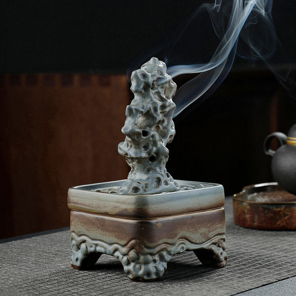 Tai Lake Stone Spiral Cone Incense Burner