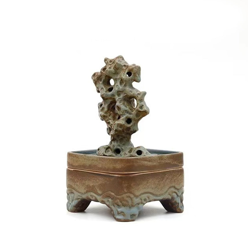 Tai Lake Stone Spiral Cone Incense Burner