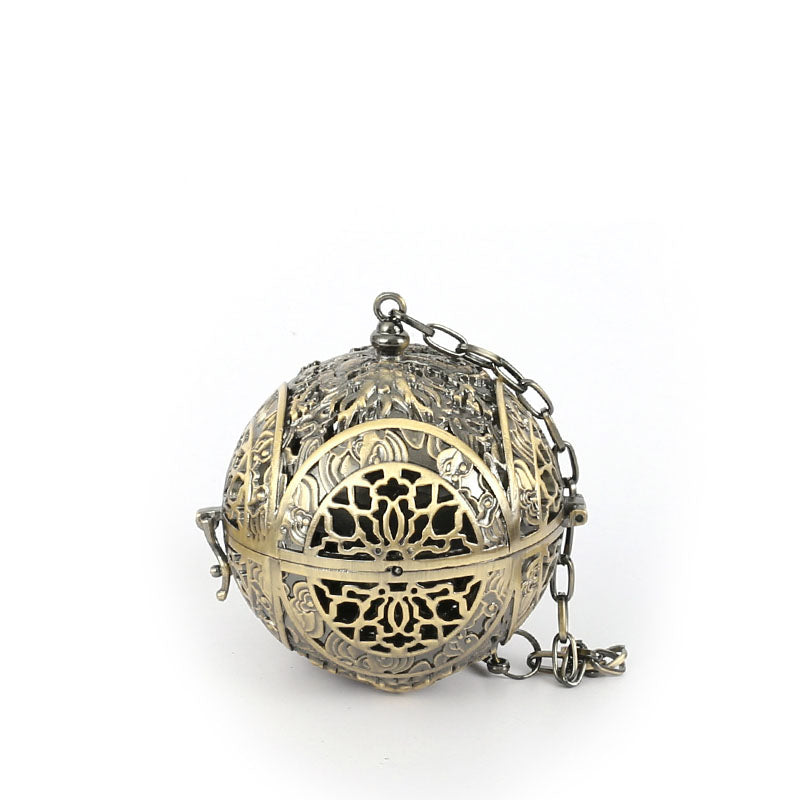 Bronze Bamboo Hanging Ball Incense Burner