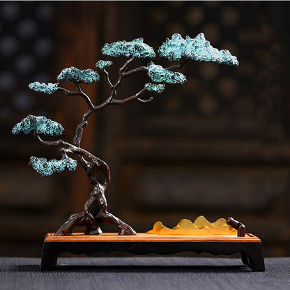 Guest-Greeting Pine Backflow Incense Burner With Bluetooth
