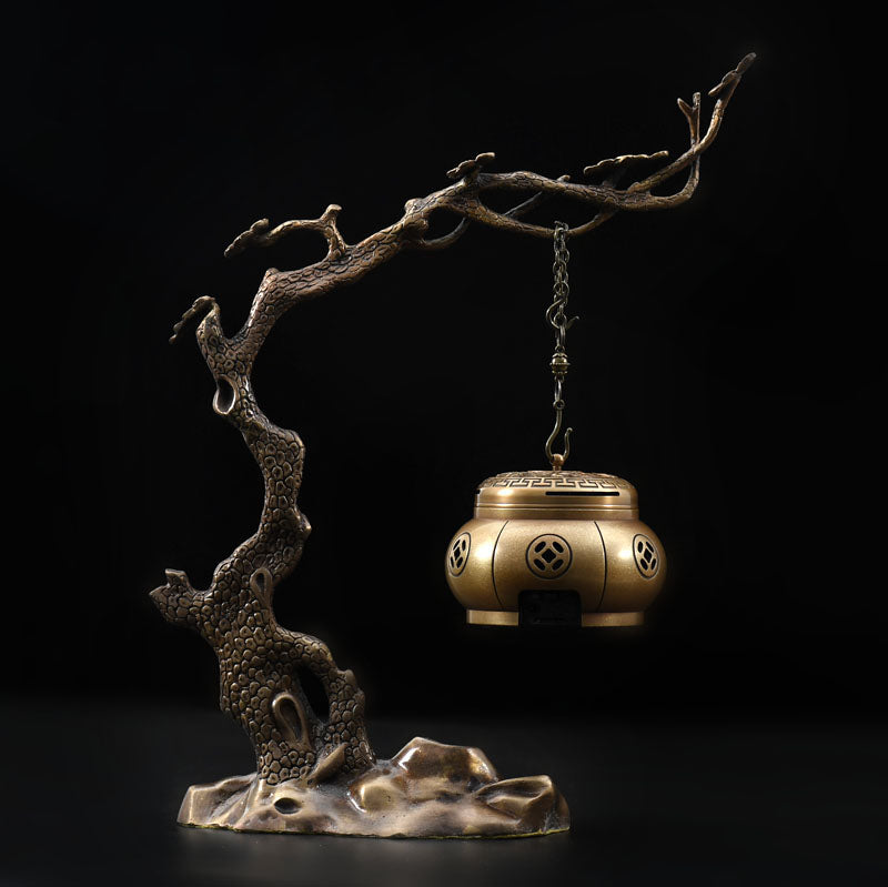 Copper Tree Hanging Incense Burner With Bluetooth