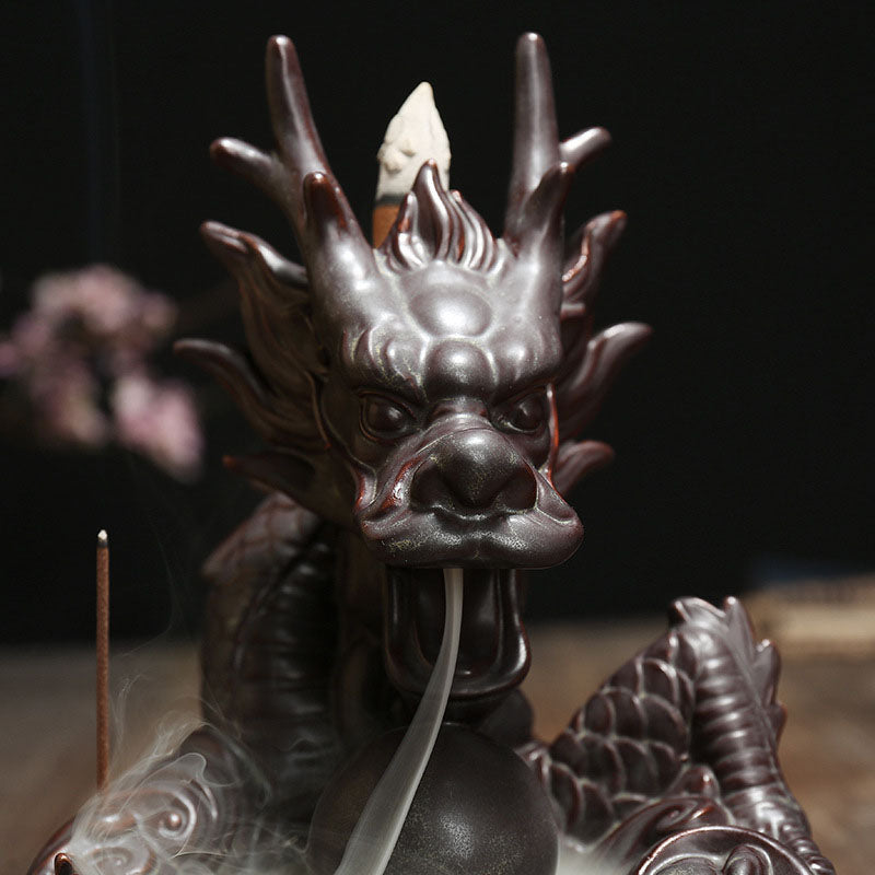 Dragon Backflow Ceramic Incense Burner