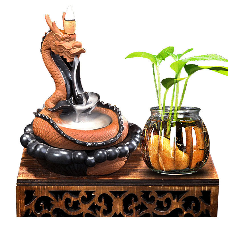 Dragon Back Flowing Fountain Incense Burner