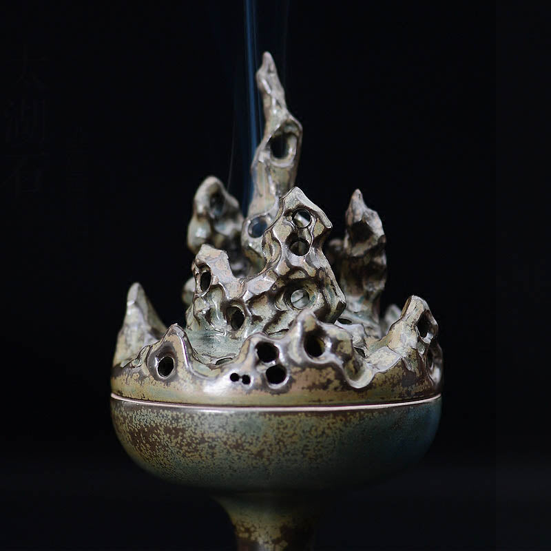 Ceramic Mountain Cone Incense Holder