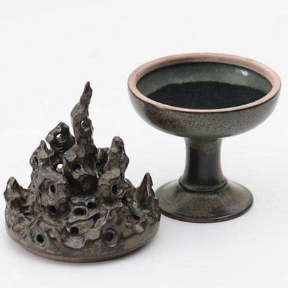 Ceramic Mountain Cone Incense Holder