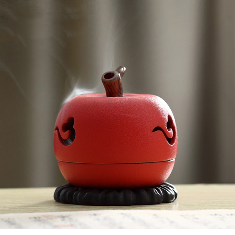 Red Apple Cone Incense Holder